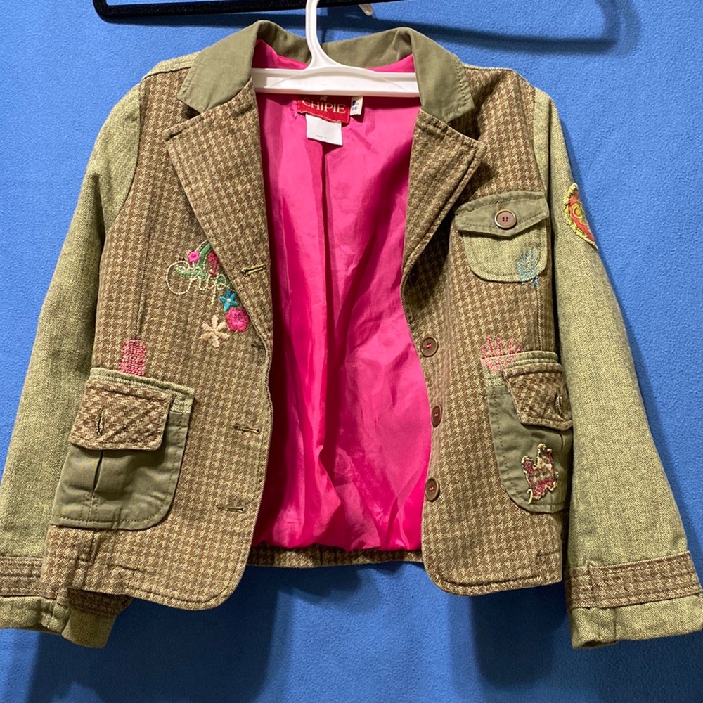Chipie kids suit with two pockets and buttons in front used made in France